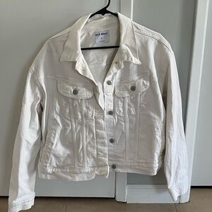 Old Navy White Jean Jacket Classic Style